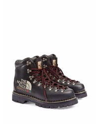 Мужские черные кожаные рабочие ботинки от Gucci