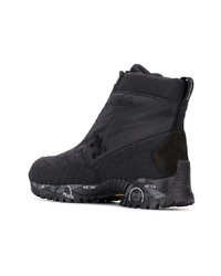 Мужские черные кожаные рабочие ботинки от White Premiata