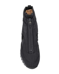 Мужские черные кожаные рабочие ботинки от White Premiata