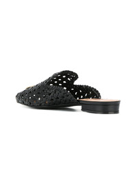 Черные кожаные сабо с украшением от Coliac