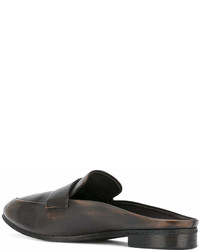 Черные кожаные сабо от Marsèll