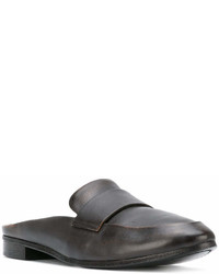 Черные кожаные сабо от Marsèll