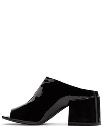 Черные кожаные сабо от MM6 MAISON MARGIELA