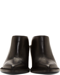 Черные кожаные сабо от Helmut Lang