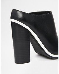 Черные кожаные сабо от Faith