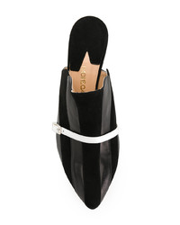 Черные кожаные сабо от Racine Carree