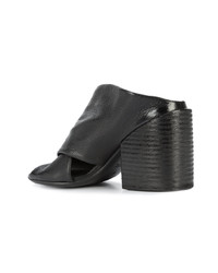 Черные кожаные сабо от Marsèll