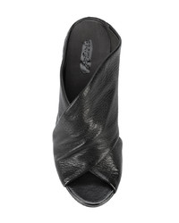 Черные кожаные сабо от Marsèll