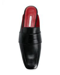 Черные кожаные сабо от Dorateymur