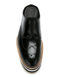 Черные кожаные сабо от Sarah Chofakian