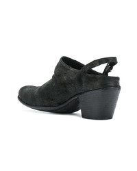 Черные кожаные сабо от Officine Creative