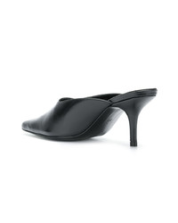 Черные кожаные сабо от Dorateymur