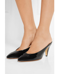 Черные кожаные сабо от Mansur Gavriel