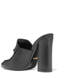 Черные кожаные сабо от Gucci