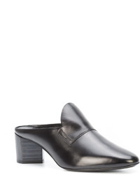 Черные кожаные сабо от Pierre Hardy