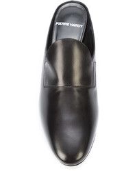 Черные кожаные сабо от Pierre Hardy
