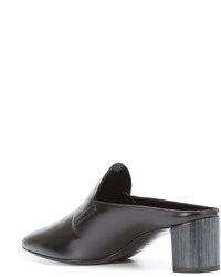 Черные кожаные сабо от Pierre Hardy