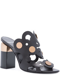 Черные кожаные сабо от Pierre Hardy