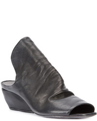 Черные кожаные сабо от Marsèll