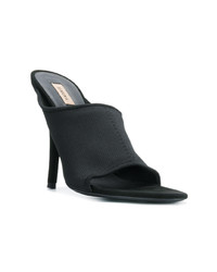 Черные кожаные сабо от Yeezy