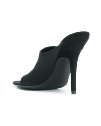 Черные кожаные сабо от Yeezy