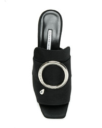 Черные кожаные сабо от Dorateymur