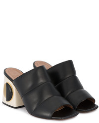 Черные кожаные сабо от Marni