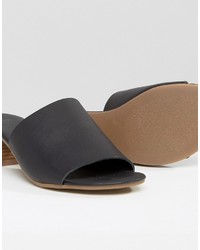 Черные кожаные сабо от Asos
