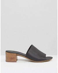 Черные кожаные сабо от Asos