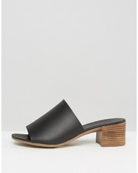 Черные кожаные сабо от Asos