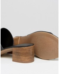Черные кожаные сабо от Asos