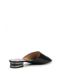 Черные кожаные сабо от Vitacci