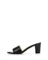 Черные кожаные сабо от Vivian Royal