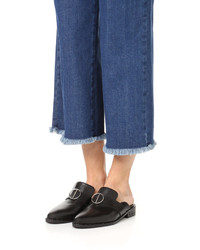 Черные кожаные сабо от Freda Salvador