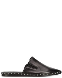 Черные кожаные сандалии на плоской подошве с шипами от Jenni Kayne