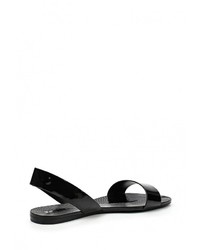 Черные кожаные сандалии на плоской подошве от Aldo