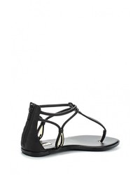 Черные кожаные сандалии на плоской подошве от Aldo