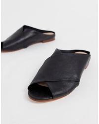 Черные кожаные сандалии на плоской подошве от Aldo
