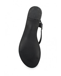 Черные кожаные сандалии на плоской подошве от Amazonga