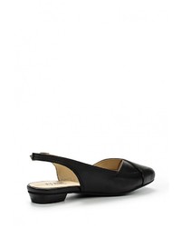 Черные кожаные сандалии на плоской подошве от Ascalini