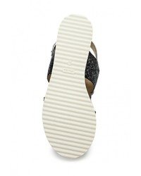 Черные кожаные сандалии на плоской подошве от Bata