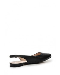 Черные кожаные сандалии на плоской подошве от Caprice