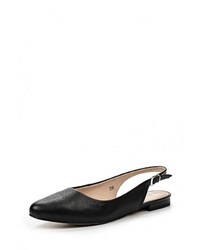 Черные кожаные сандалии на плоской подошве от Caprice