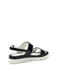 Черные кожаные сандалии на плоской подошве от Coco Perla