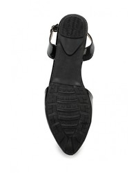 Черные кожаные сандалии на плоской подошве от Concept Club