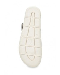 Черные кожаные сандалии на плоской подошве от Kanna