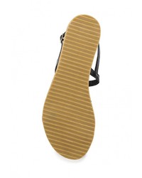 Черные кожаные сандалии на плоской подошве от Malien