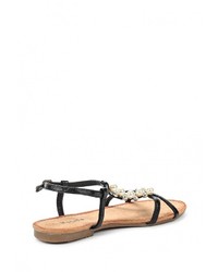 Черные кожаные сандалии на плоской подошве от Malien