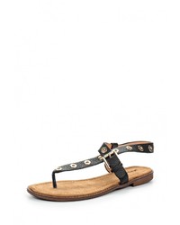 Черные кожаные сандалии на плоской подошве от Malien