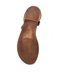 Черные кожаные сандалии на плоской подошве от Malien